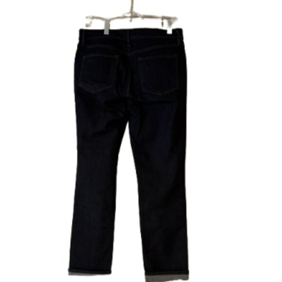 Loft Dark Rinse Modern Straight Leg Jeans - Size 10 - Picture 2 of 5